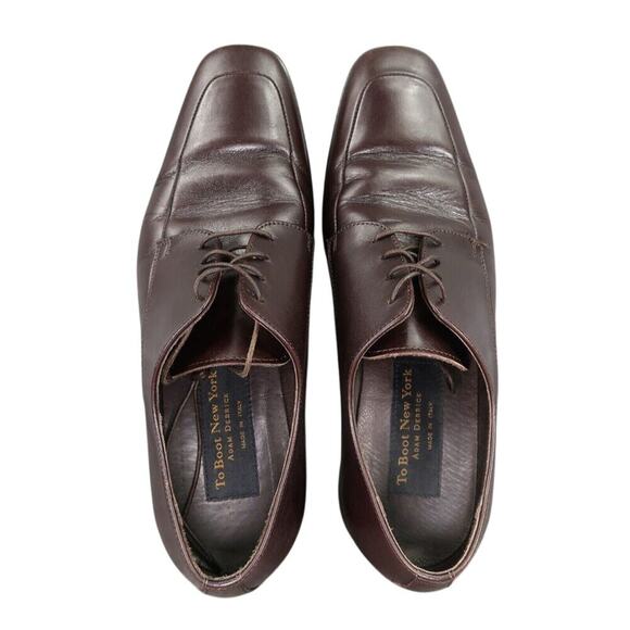 To Boot Shoes Mens 9 Oxford Derby Classic Leather Square Toe Formal Adam Derrick - Picture 6 of 16